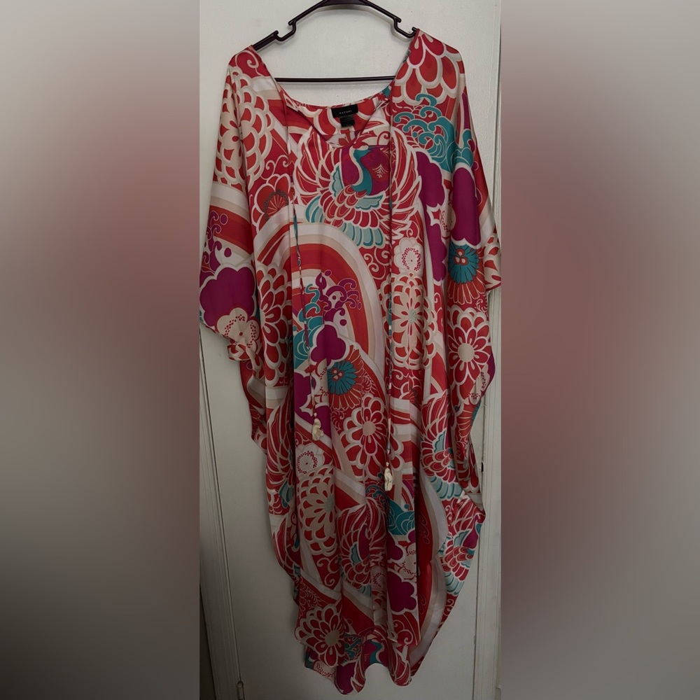 Natori V-Neck Caftan Dress Size L